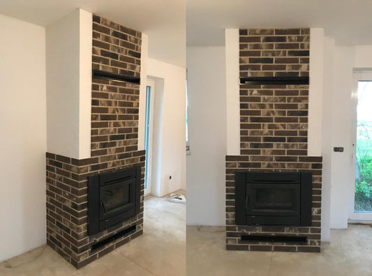 Realizácia obkladu na krb RD Košolná